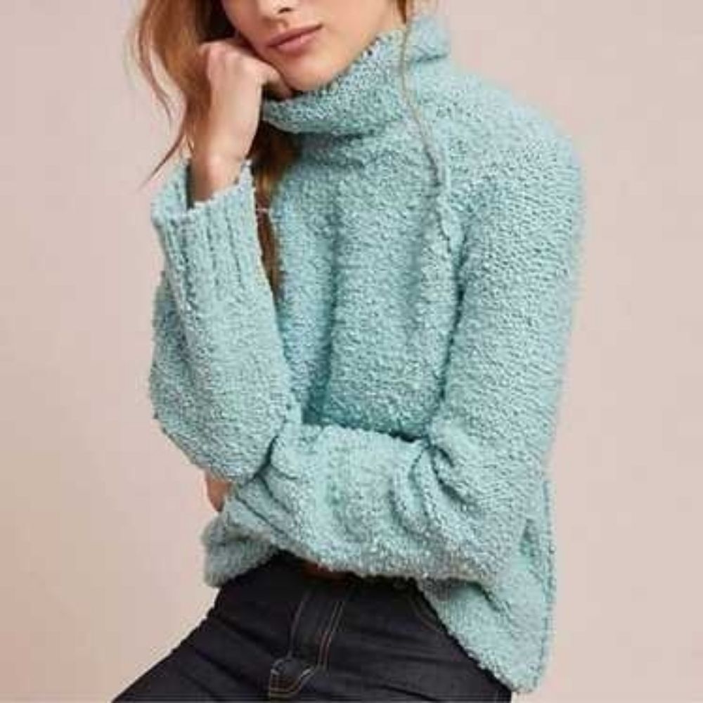 Moth Anthropolohie Cozy Blue Women's Knit Sweater